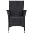 Afuera Living Contemporary 5 Piece Steel Furniture Set in Black