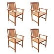 Afuera Living 5 Piece Solid Acacia Wood Outdoor Table And Chair Brown
