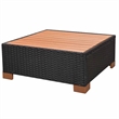 Afuera Living Contemporary 8 Piece Poly Rattan Sofa Set in Black/Brown