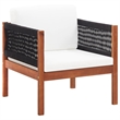 Afuera Living 4 Piece Solid Acacia Wood Small Garden Lounge Set in Natural