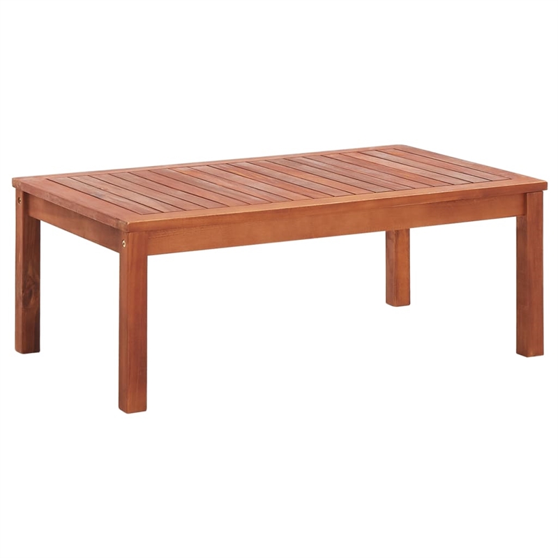 Afuera Living 4 Piece Solid Acacia Wood Small Garden Lounge Set in Natural