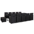 Afuera Living Contemporary Steel Large Furniture Set in Black