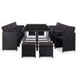 Afuera Living Contemporary Steel Large Furniture Set in Black
