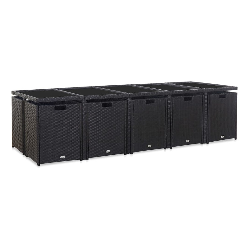 Afuera Living Contemporary Steel Large Furniture Set in Black