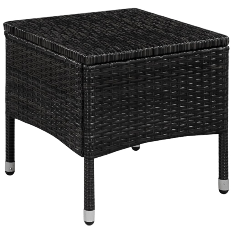 Afuera Living 3 Piece Poly Rattan Garden Furniture Set in Black