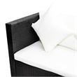 Afuera Living 4 Piece Poly Rattan Medium Patio Furniture in Black
