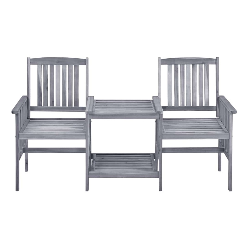 Afuera Living Solid Acacia Wood Medium Furniture Set in Gray