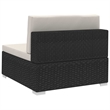 Afuera Living Contemporary 4 Piece Steel Patio Sofa Set in Black/Cream