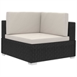 Afuera Living Contemporary 4 Piece Steel Patio Sofa Set in Black/Cream