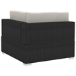 Afuera Living Contemporary 4 Piece Steel Patio Sofa Set in Black/Cream