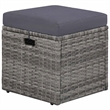 Afuera Living Contemporary Synthetic Poly Rattan Garden Lounge Set in Gray