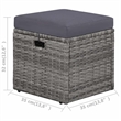 Afuera Living Contemporary Synthetic Poly Rattan Garden Lounge Set in Gray