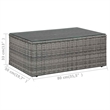 Afuera Living Contemporary Synthetic Poly Rattan Garden Lounge Set in Gray