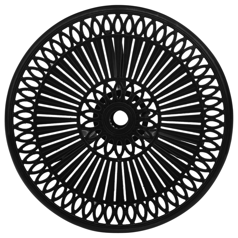 Afuera Living Contemporary 3 Piece Aluminum Small Bistro Set in Black