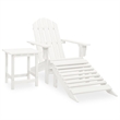 Afuera Living Contemporary Wood Large Furniture Set in White