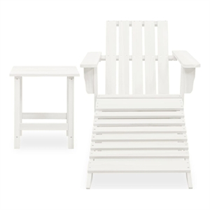 Afuera Living Contemporary Wood Large Furniture Set in White