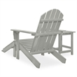 Afuera Living Contemporary Durable Wood Large Furniture Set in Gray