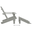 Afuera Living Contemporary Durable Wood Large Furniture Set in Gray