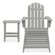 Afuera Living Contemporary Durable Wood Large Furniture Set in Gray