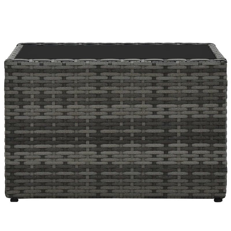 Afuera Living 5 Piece Poly Rattan Garden Lounge Set in Black/Gray/Anthracite