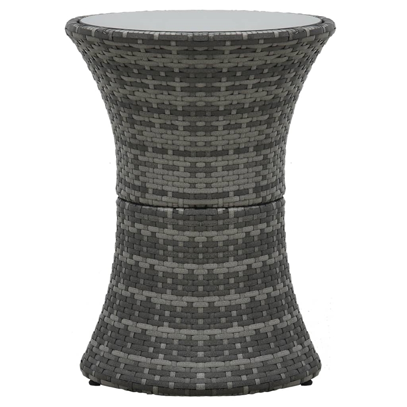 Afuera Living Poly Rattan Small Garden Furniture Set in Black/Gray/Anthracite