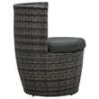 Afuera Living Poly Rattan Small Garden Furniture Set in Black/Gray/Anthracite