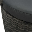 Afuera Living Poly Rattan Small Garden Furniture Set in Black/Gray/Anthracite