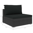 Afuera Living Contemporary 10 Piece Steel Lounge Set in Black