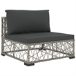 Afuera Living Contemporary Synthetic Poly Rattan 10 Piece Lounge Set in Gray