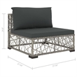 Afuera Living Contemporary Synthetic Poly Rattan 10 Piece Lounge Set in Gray
