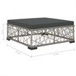 Afuera Living Contemporary Synthetic Poly Rattan 10 Piece Lounge Set in Gray