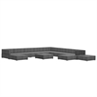 Afuera Living Contemporary 12 Piece Steel Lounge Set in Gray