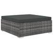 Afuera Living Contemporary Synthetic Poly Rattan 9 Piece  Lounge Set in Gray