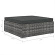 Afuera Living Contemporary Synthetic Poly Rattan 9 Piece  Lounge Set in Gray