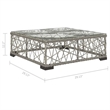 Afuera Living Contemporary Steel Small Patio Sofa Set in Gray