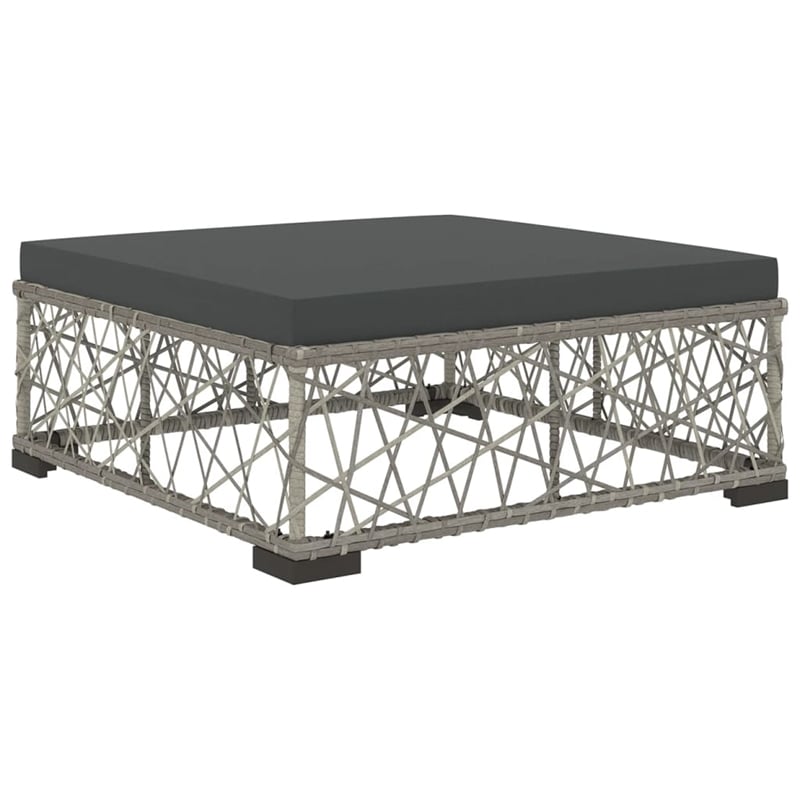 Afuera Living Contemporary Steel Small Patio Sofa Set in Gray