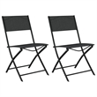 Afuera Living Contemporary Steel Small Bistro Set in Black Finish