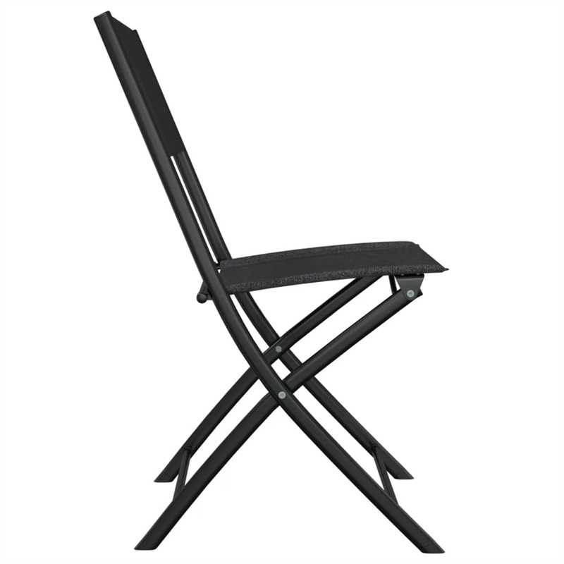 Afuera Living Contemporary Steel Small Bistro Set in Black Finish