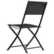 Afuera Living Contemporary Steel Small Bistro Set in Black Finish