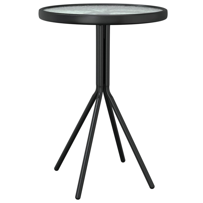 Afuera Living Contemporary Steel Small Bistro Set in Black Finish