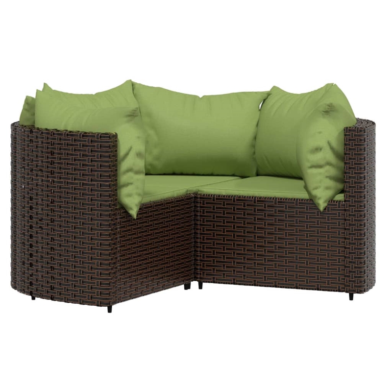 Afuera Living Contemporary 4 Piece Small Lounge Set in Brown