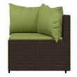 Afuera Living Contemporary 4 Piece Small Lounge Set in Brown