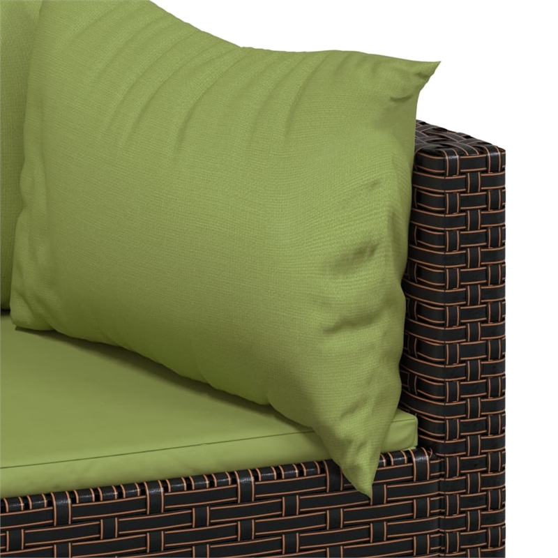 Afuera Living Contemporary 4 Piece Small Lounge Set in Brown