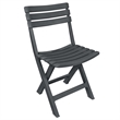 Afuera Living Contemporary Plastic Small Bistro Set in Anthracite
