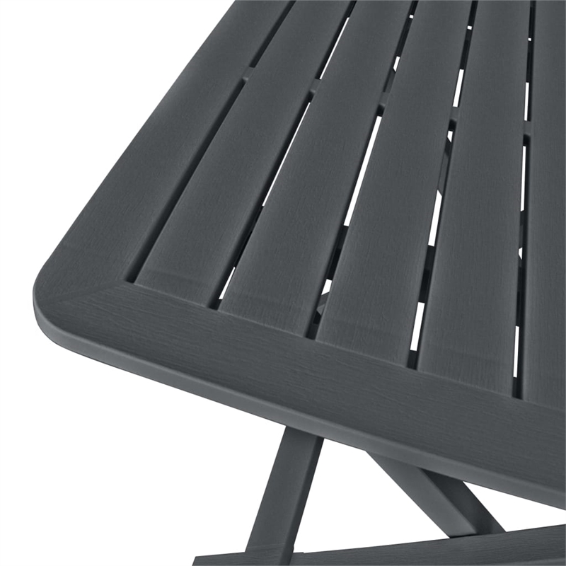 Afuera Living Contemporary Plastic Small Bistro Set in Anthracite