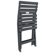 Afuera Living Contemporary Plastic Small Bistro Set in Anthracite