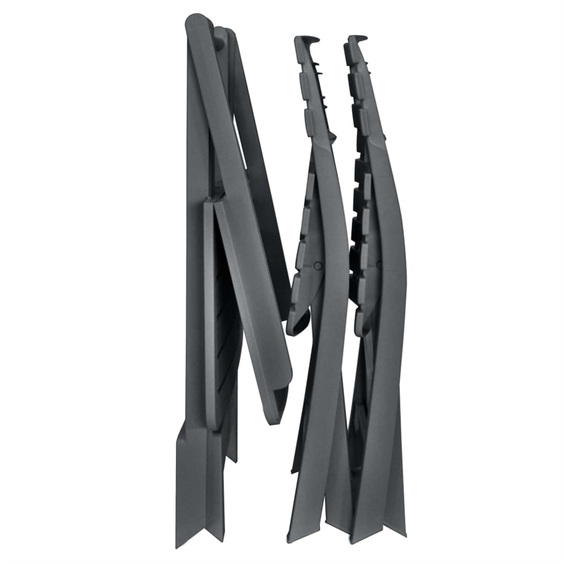 Afuera Living Contemporary Plastic Small Bistro Set in Anthracite