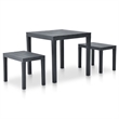 Afuera Living Contemporary Plastic Medium Furniture Set in Anthracite