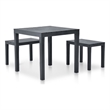 Afuera Living Contemporary Plastic Medium Furniture Set in Anthracite