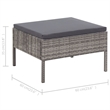 Afuera Living Contemporary 3 Piece Steel Garden Lounge Set in Gray